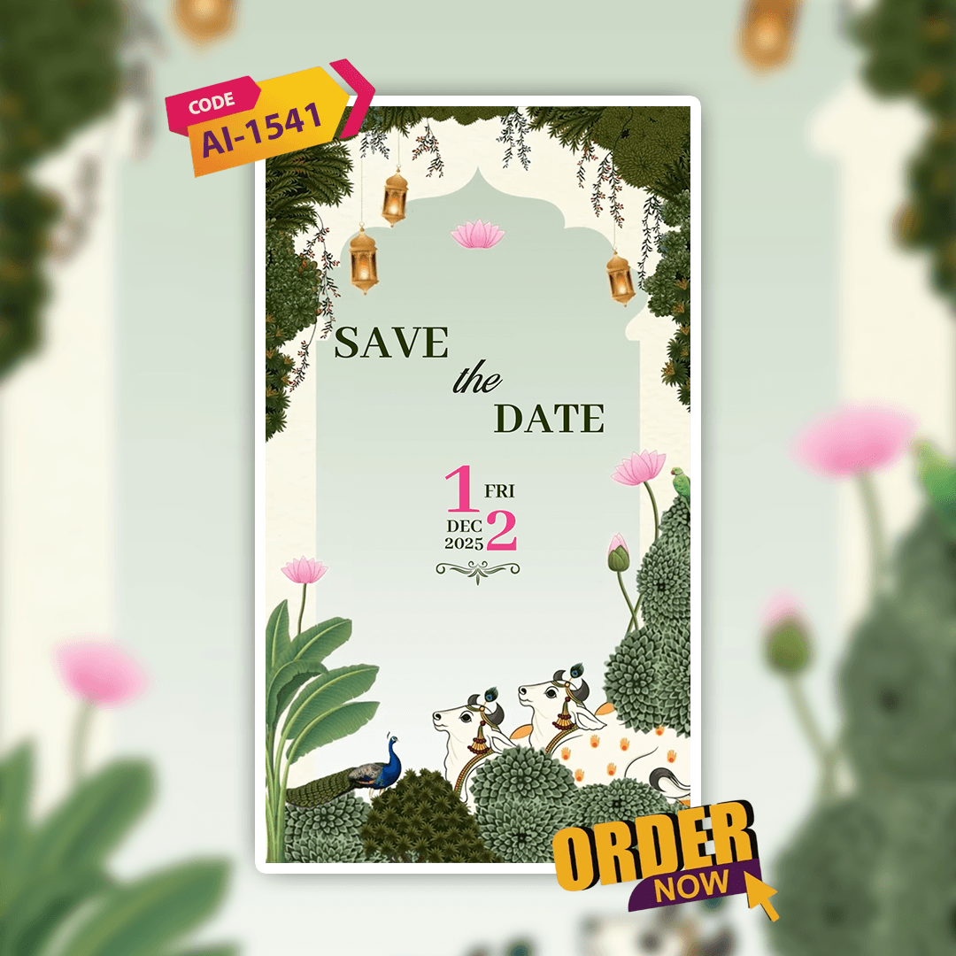 Save The Date Invitation Video & Days to Go Invites | Digital Video Invitation | AI-1541