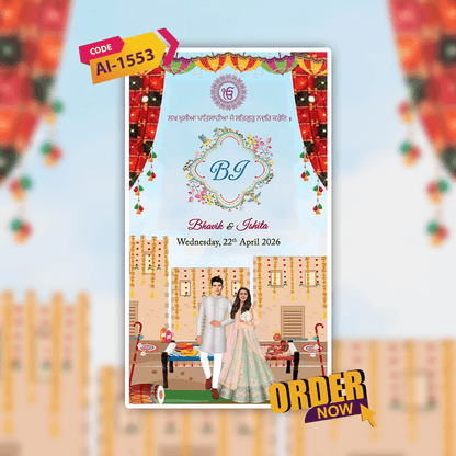 Roka Ceremony Invitation Video | AI-1553