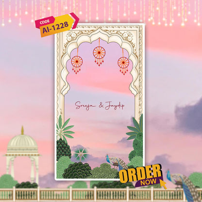 Bengali Wedding Invitation Video – Pink & Blue Theme | AI-1228