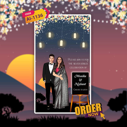 Anniversary Video Invitation | Personalized & Animated | AI-1136