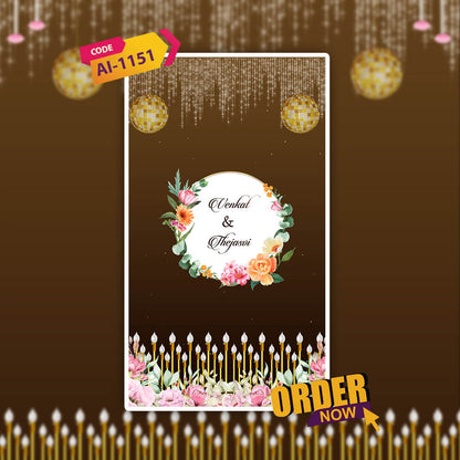 South Indian Wedding Invitation Video | Elegant & Animated| AI-1151