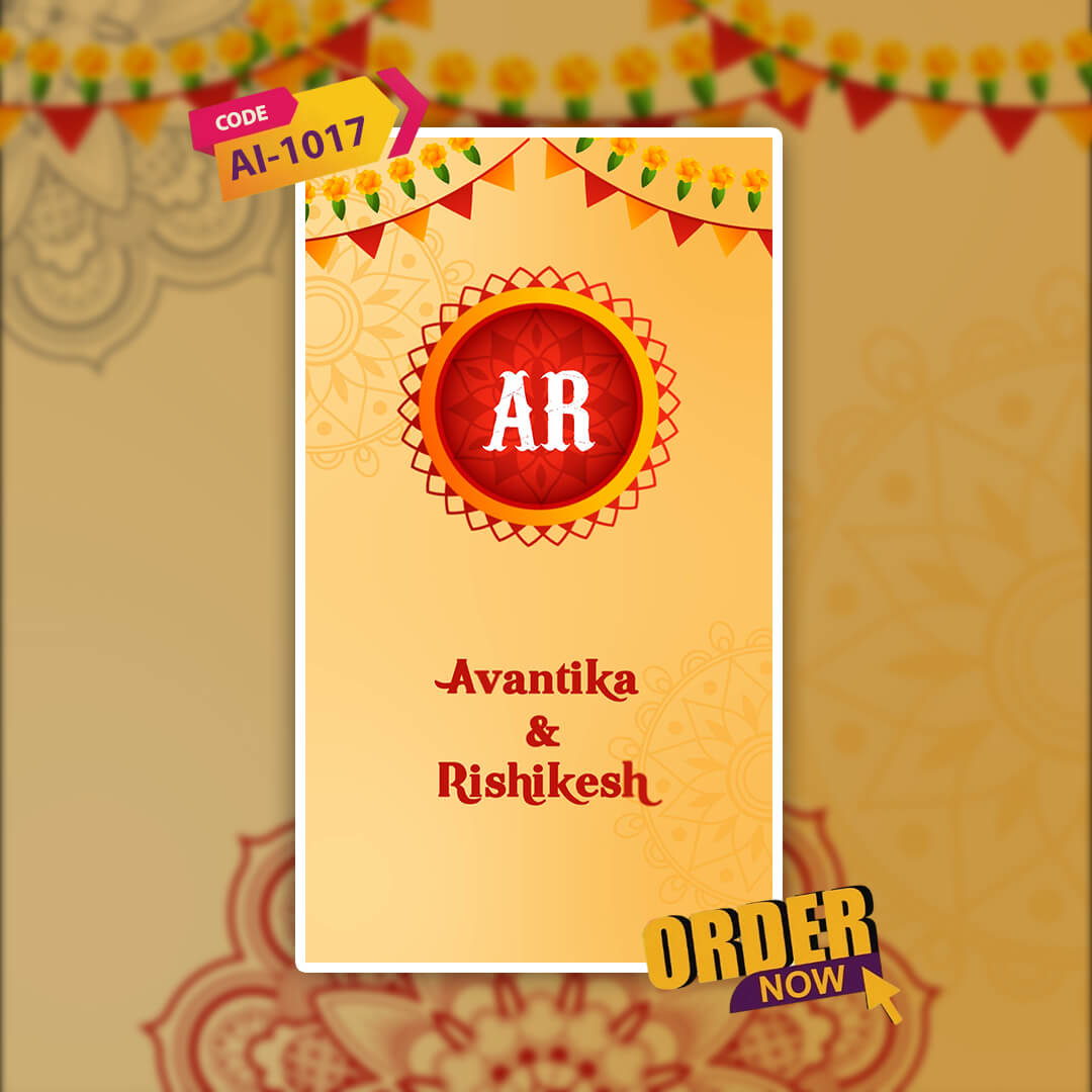 Wedding Video Invitation | vibrant and elegant Theme | AI-1017