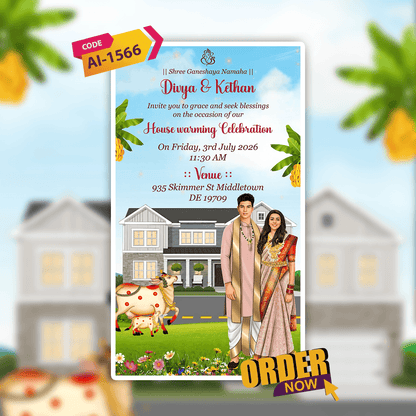 Griha Pravesh Invitation Video | House Warming Video Invitation | AI-1566