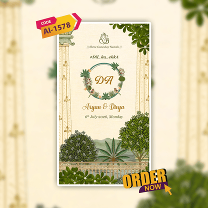 Wedding Invitation Video | Caricature Wedding Video Invitation | AI-1578