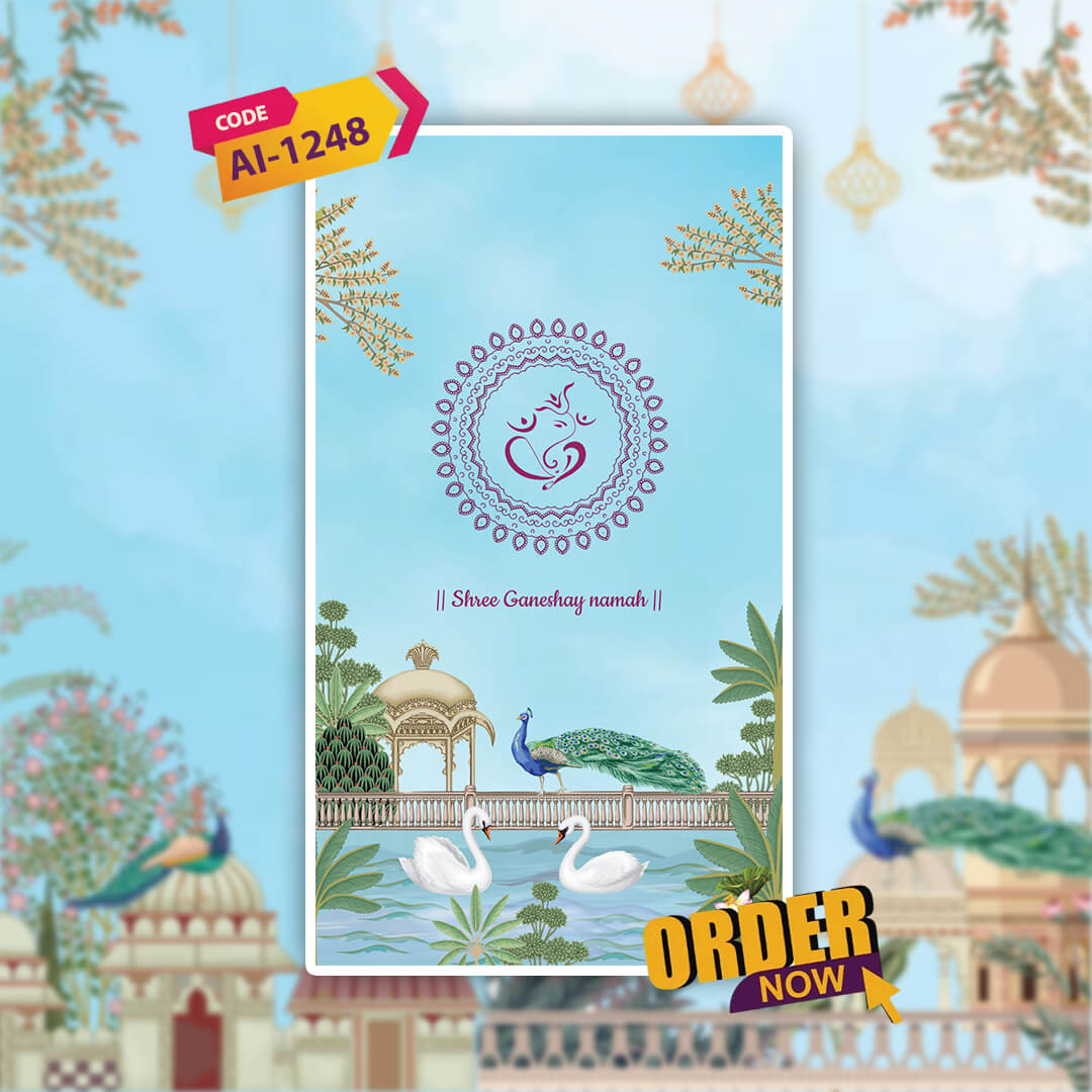 Gujarati Wedding Invitation Video | Watercolor Theme | AI-1248