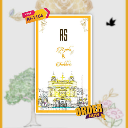Sikh Wedding Invitation Video | Exquisitely Crafted | AI-1166