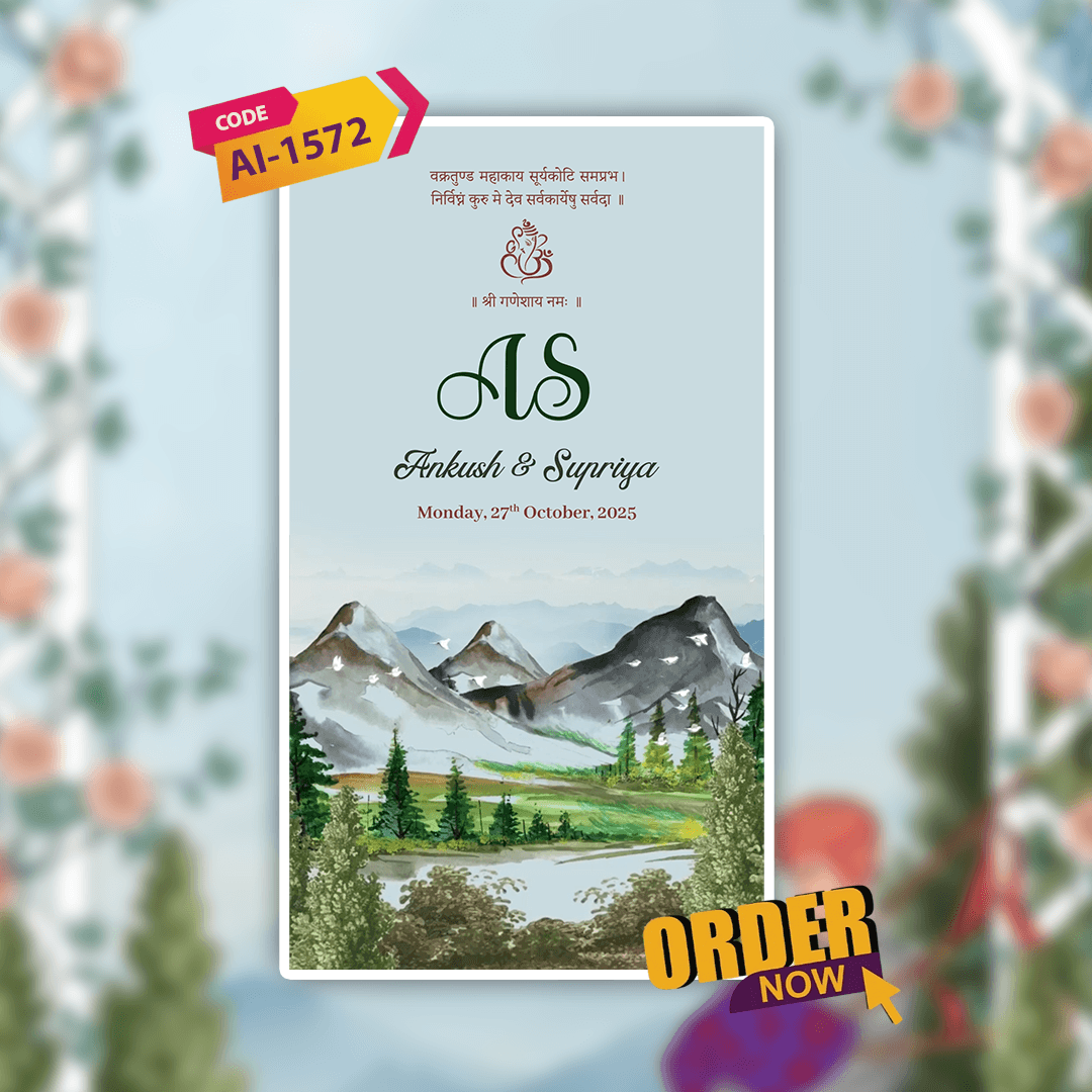 Pahadi Wedding Invitation Video | Digital Wedding Video Invitation | AI-1572