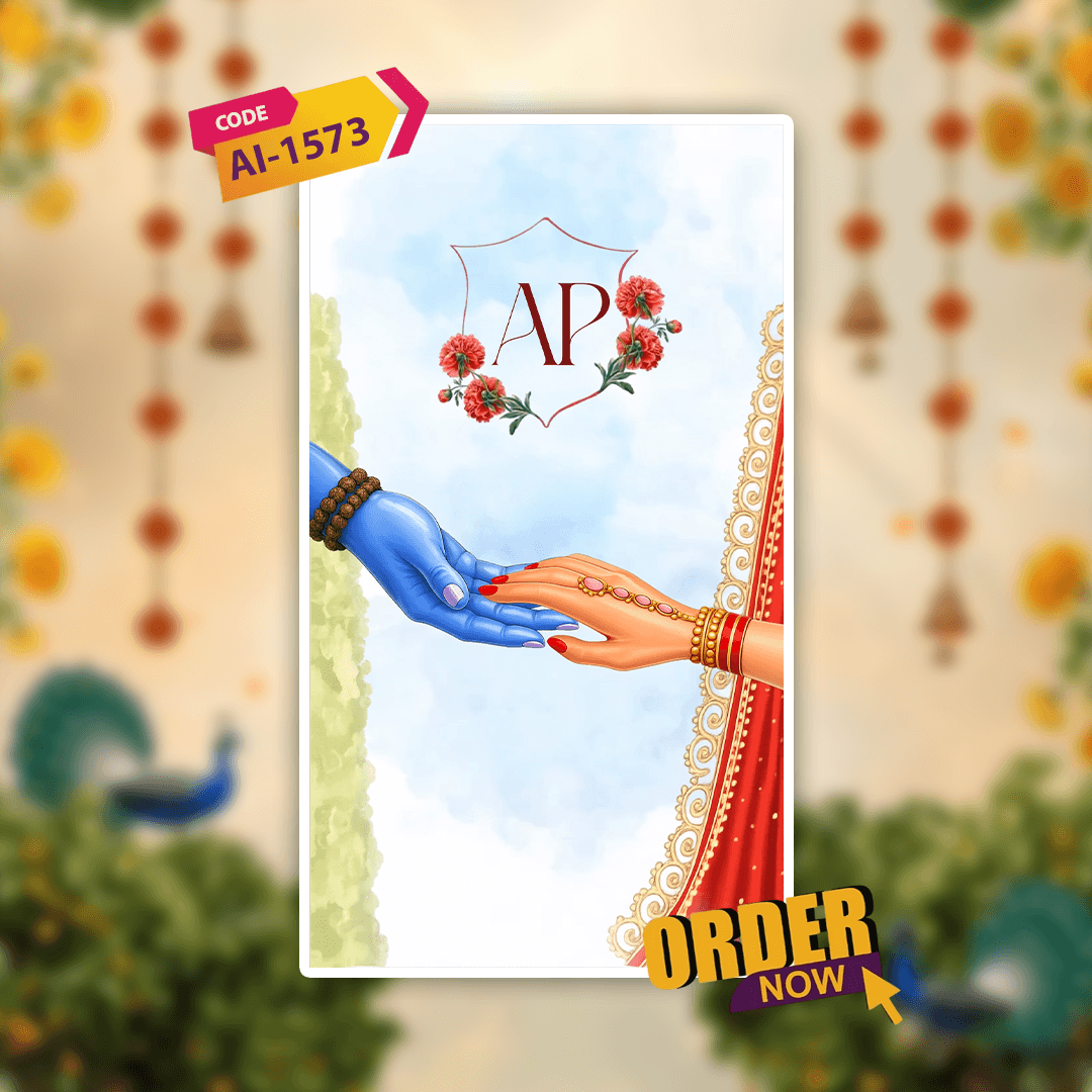 Shiv Parvati Theme Wedding Invitation Video | AI-1573
