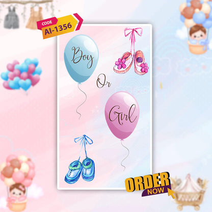 Baby Gender Reveal Invitation Video | Digital Invite| AI-1356