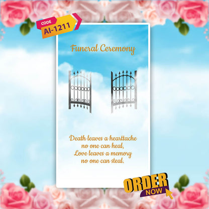 Funeral Ceremony Invitation Video | Sky Theme | AI-1211