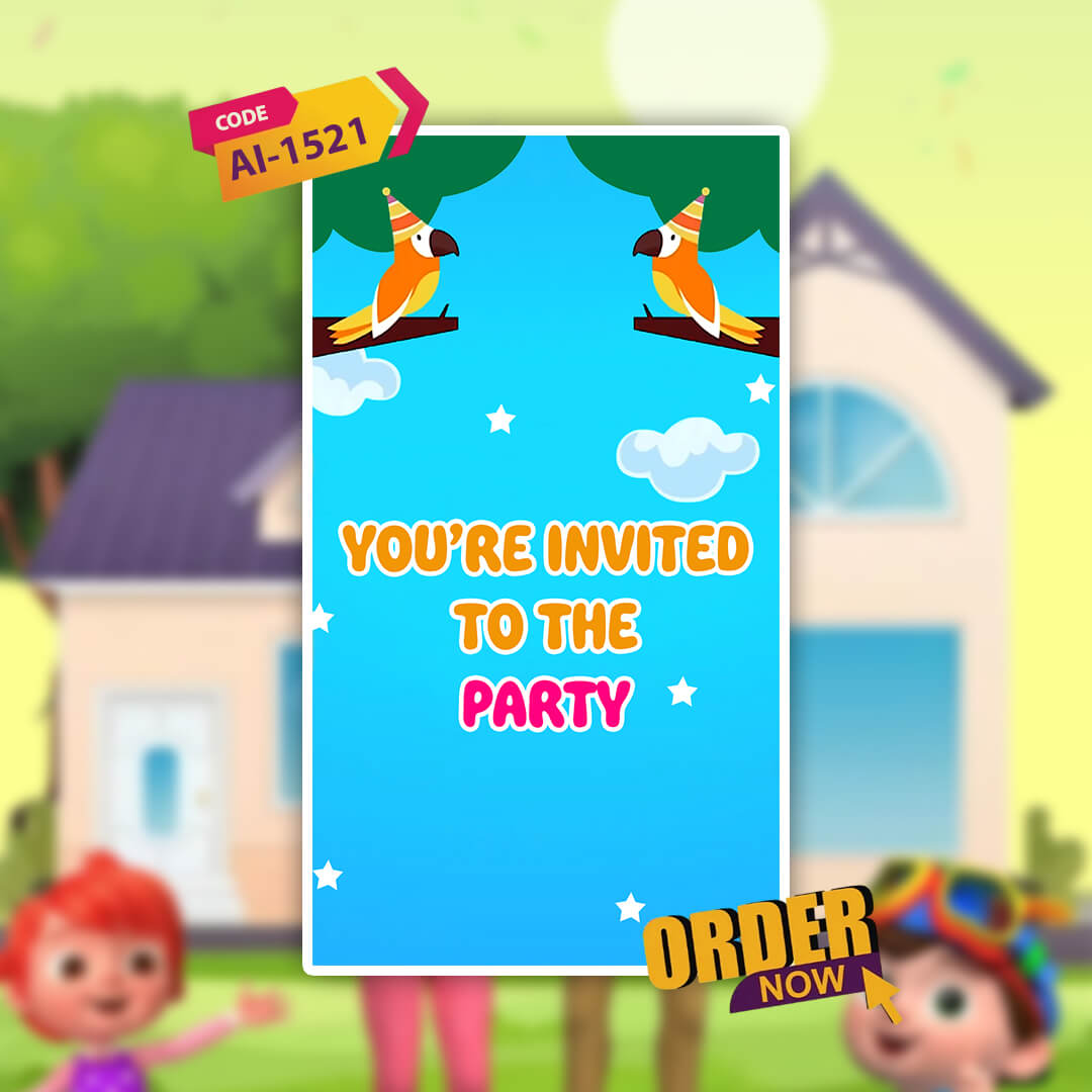 Cocomelon Theme Birthday Invitation Video | AI-1521