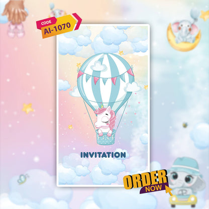 Baby Birth Announcement Invitation Video | Divine Baby theme | AI-1070