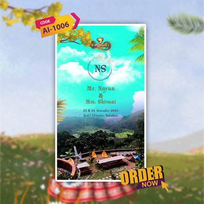 Wedding Video Invitation | Floral | AI-1006