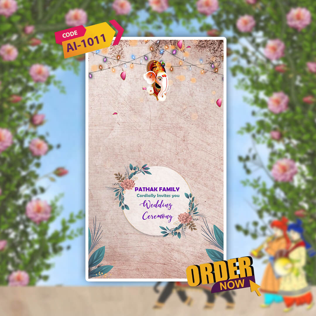 Wedding Video Invitation | Custom Wedding Video| AI-1011