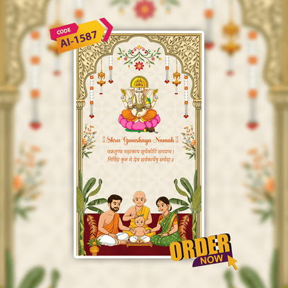 Baby Mundan Ceremony Invitation Video | AI-1587