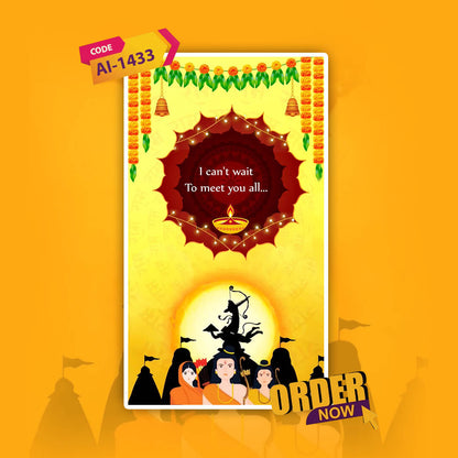 Naming Ceremony  | Modern Invite E Card | AI-1433