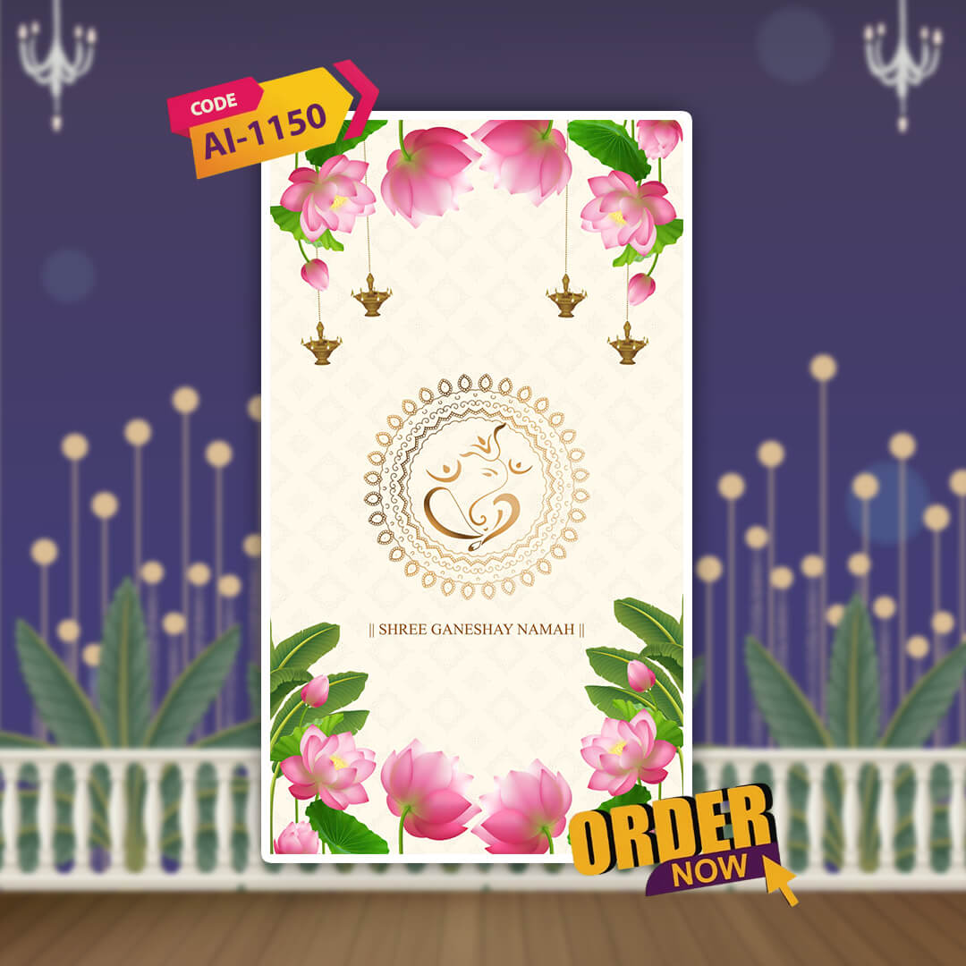 South Indian Wedding Invitation Video | Pink Flowers Theme | AI-1150