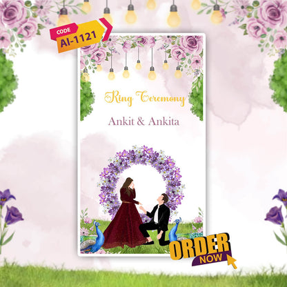 Engagement & Ring Ceremony Video Invitation | Flowers Theme | AI-1121