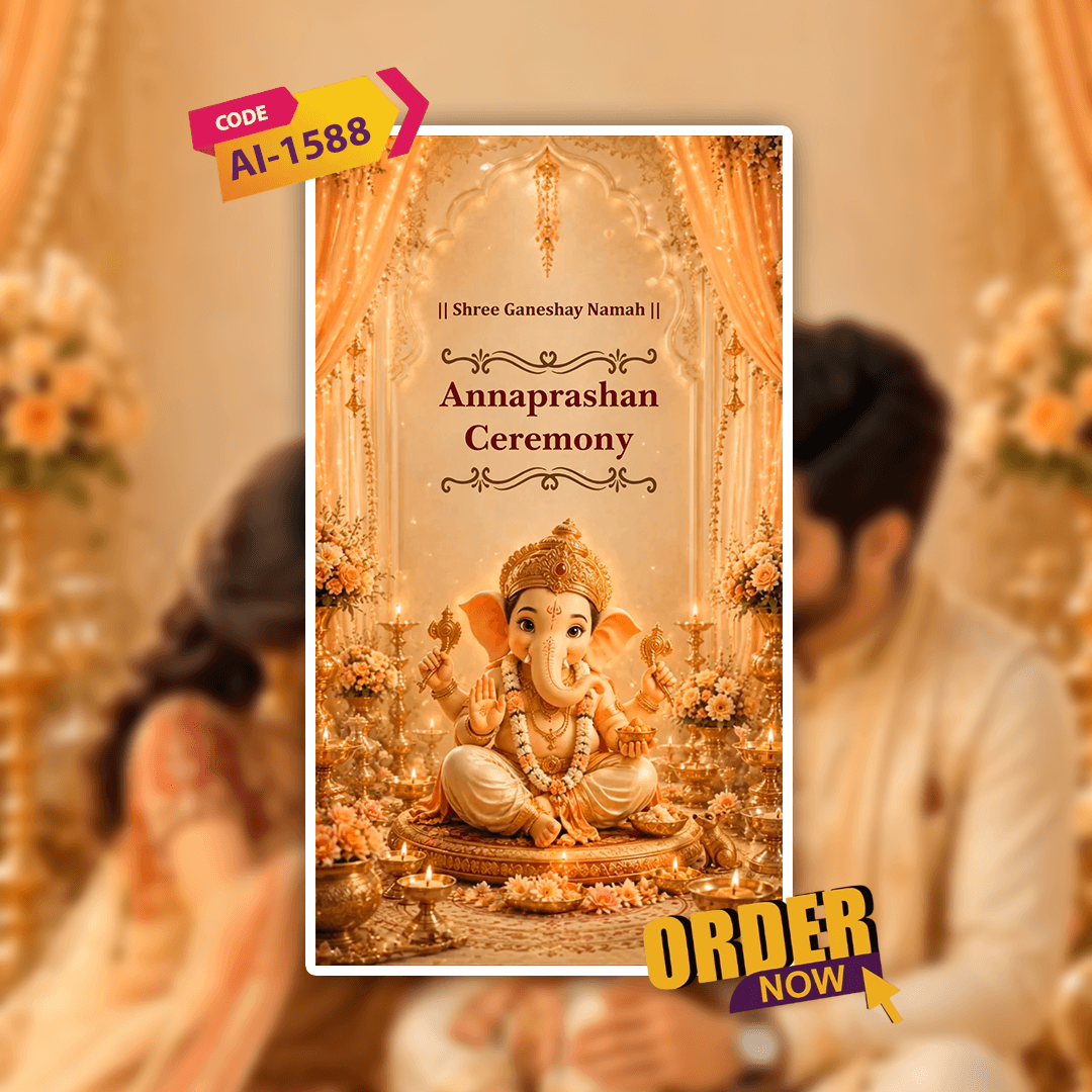 Annaprashan Invitation Video | Rice Ceremony Video Invitation | AI-1588