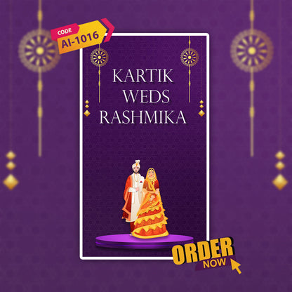 Wedding Video Invitation | Stylish Theme | AI-1016