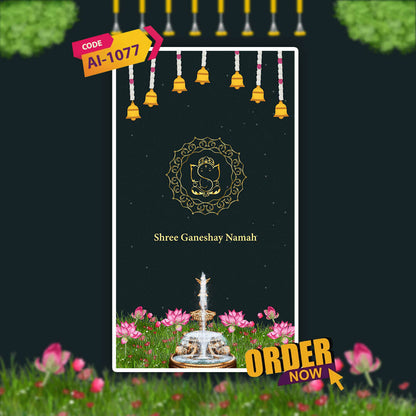 Half Saree Ceremony Invitation Video | Langa Voni eCard |  AI-1077