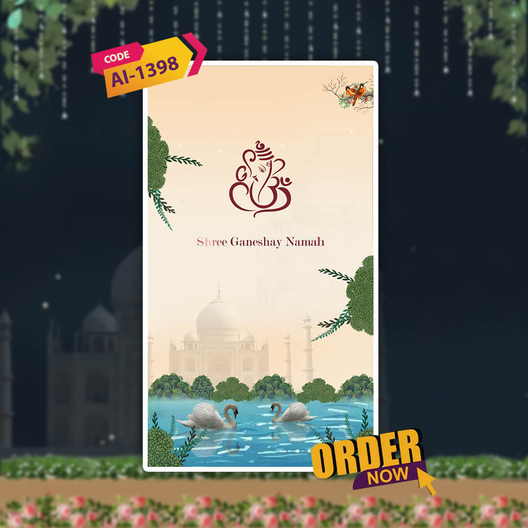 Anniversary Video Invitation | Elegant Blue Theme|  AI-1398