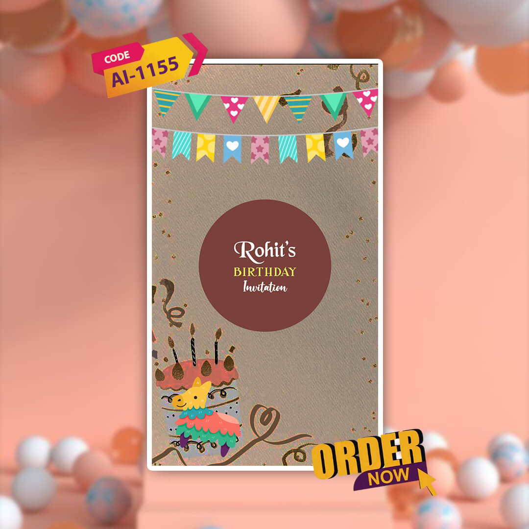 Birthday Invitation Video | Colorful Theme | AI-1155