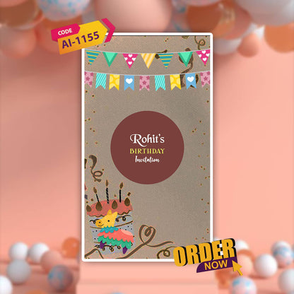 Birthday Invitation Video | Colorful Theme | AI-1155