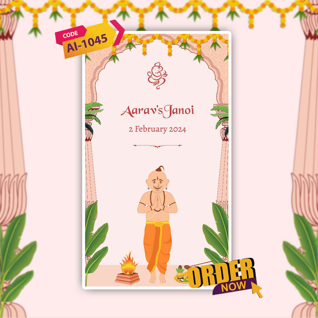Thread Ceremony Invitation Video | Upanayanam Invite | AI-1045