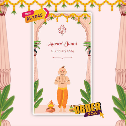 Thread Ceremony Invitation Video | Upanayanam Invite | AI-1045