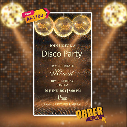 Dance Party Invitation Video | Vibrant Invite |  AI-1180