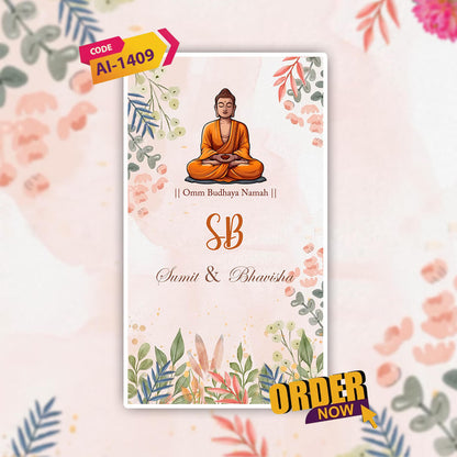 Buddhist Wedding Invitation Video | Digital E‑Invite | AI-1409