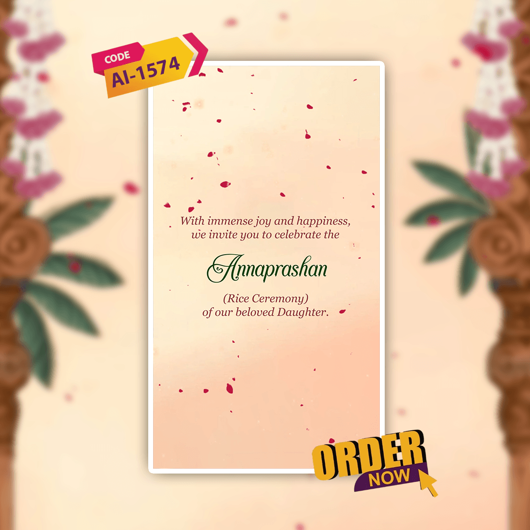 Annaprashan Invitation Video | Rice Ceremony Video Invitation | AI-1574