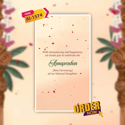 Annaprashan Invitation Video | Rice Ceremony Video Invitation | AI-1574