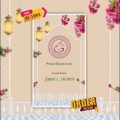 Dhoti Ceremony Video Invitation | Upanayanam |AI-1093