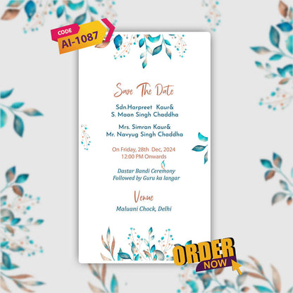 Dastar Bandi Ceremony Invitation Video | Personalized Video | AI-1087