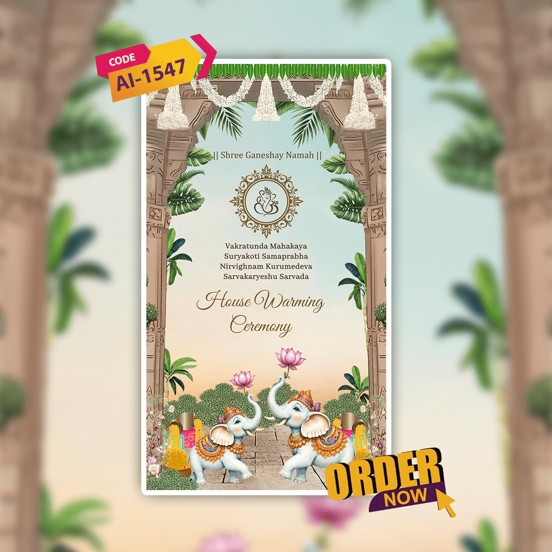 House Warming Ceremony Invitation Video | Digital Video Invitation | AI-1547