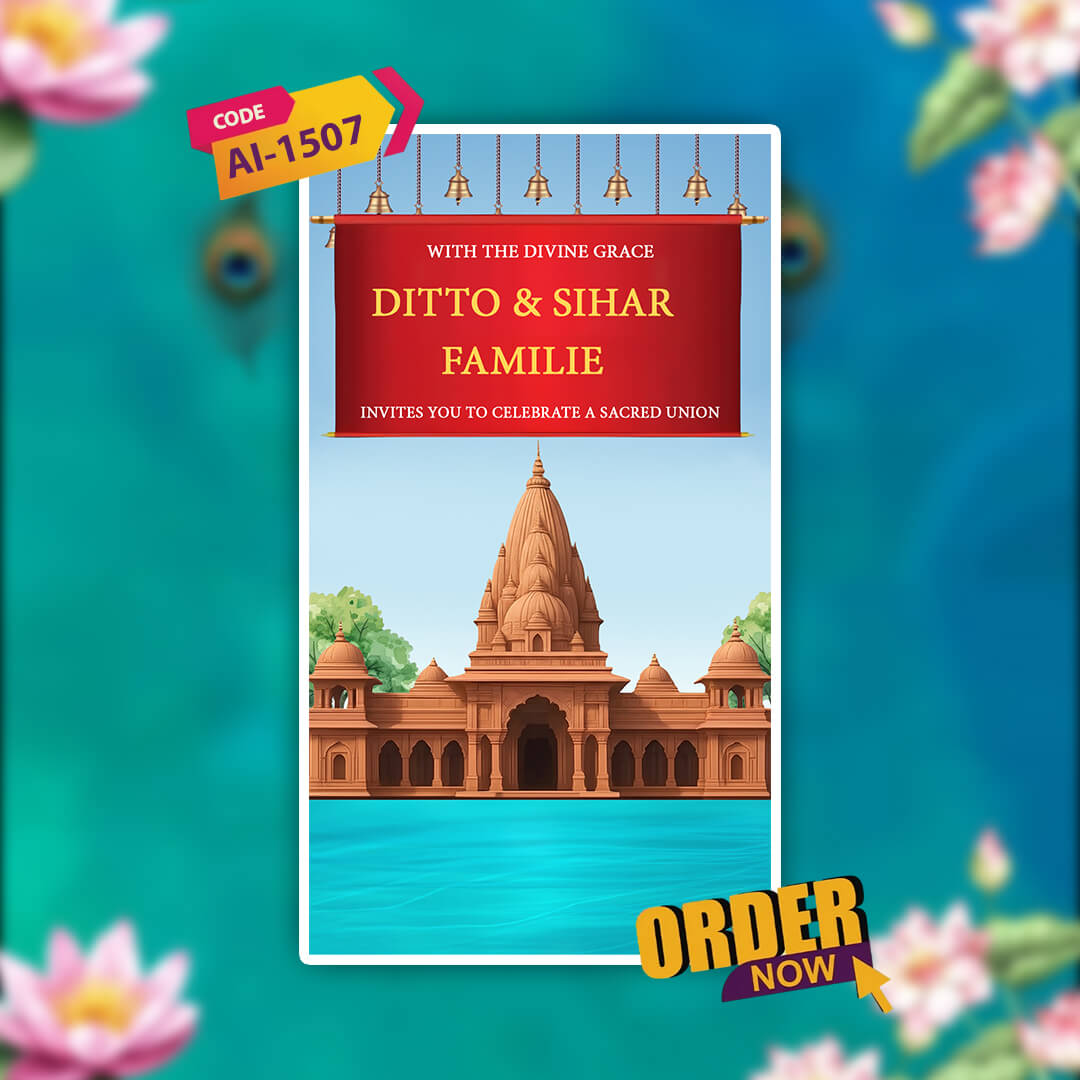 Digital Wedding Invitation Video | Amazing |  AI-1507
