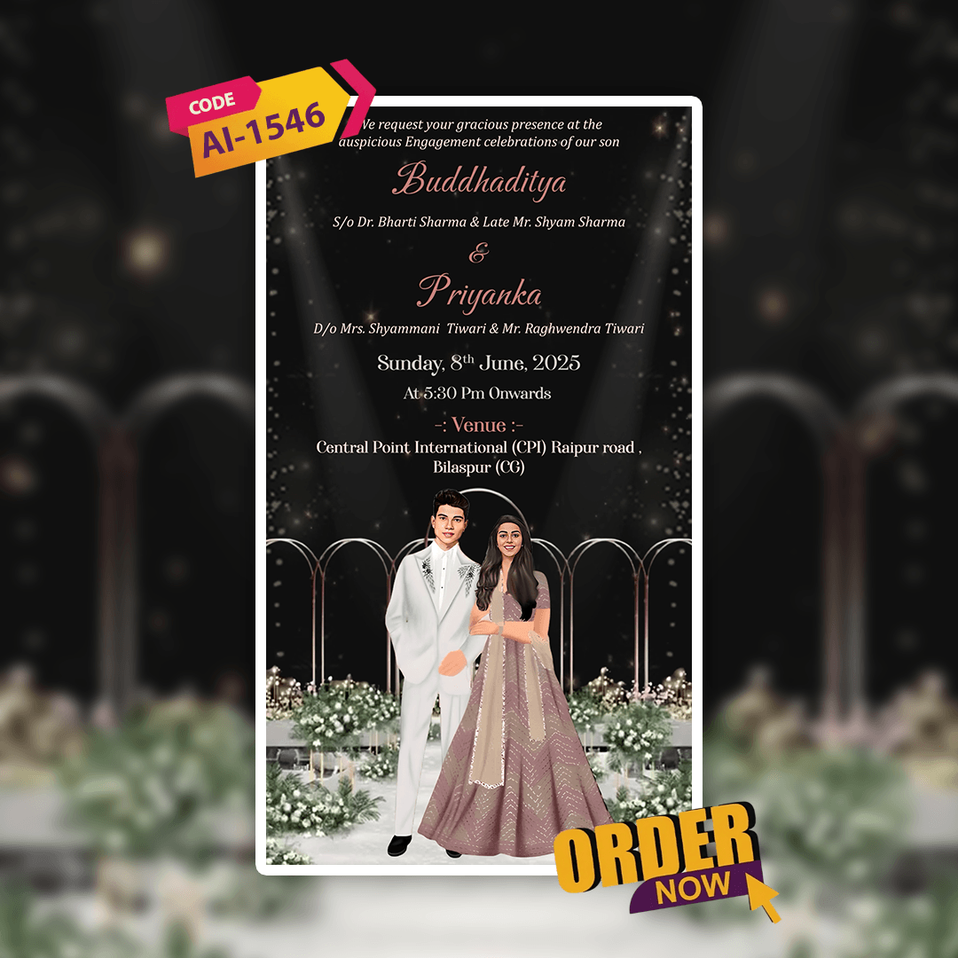 Engagement Invitation Video | Ring Ceremony Video Invitation | AI-1546