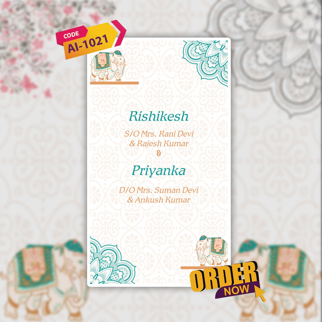 Wedding Video Invitation | Elegant Styled Text | AI-1021