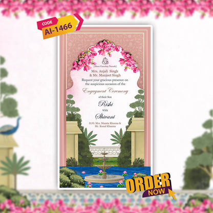 Engagement & Ring Ceremony Video Invitation | Romantic |AI-1466