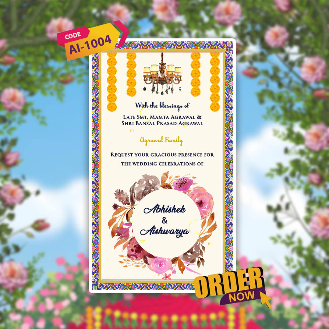 Wedding Video Invitation | Classical Theme | AI-1004