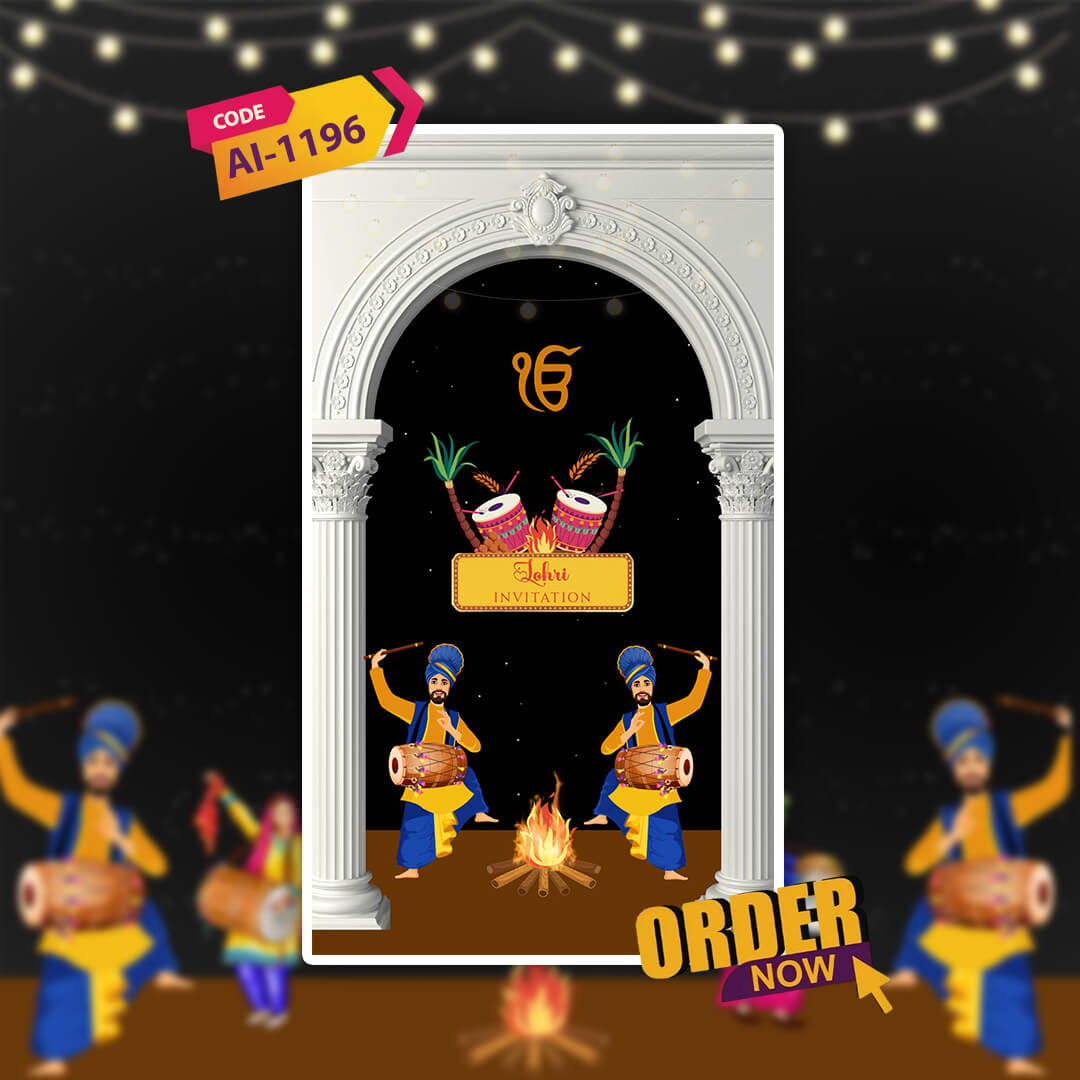 Lohri Celebration Invitation Video | Modern | AI-1196