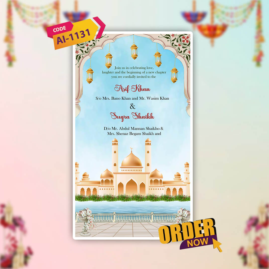 Muslim Wedding Invitation Video | Haldi-Themed | AI-1131