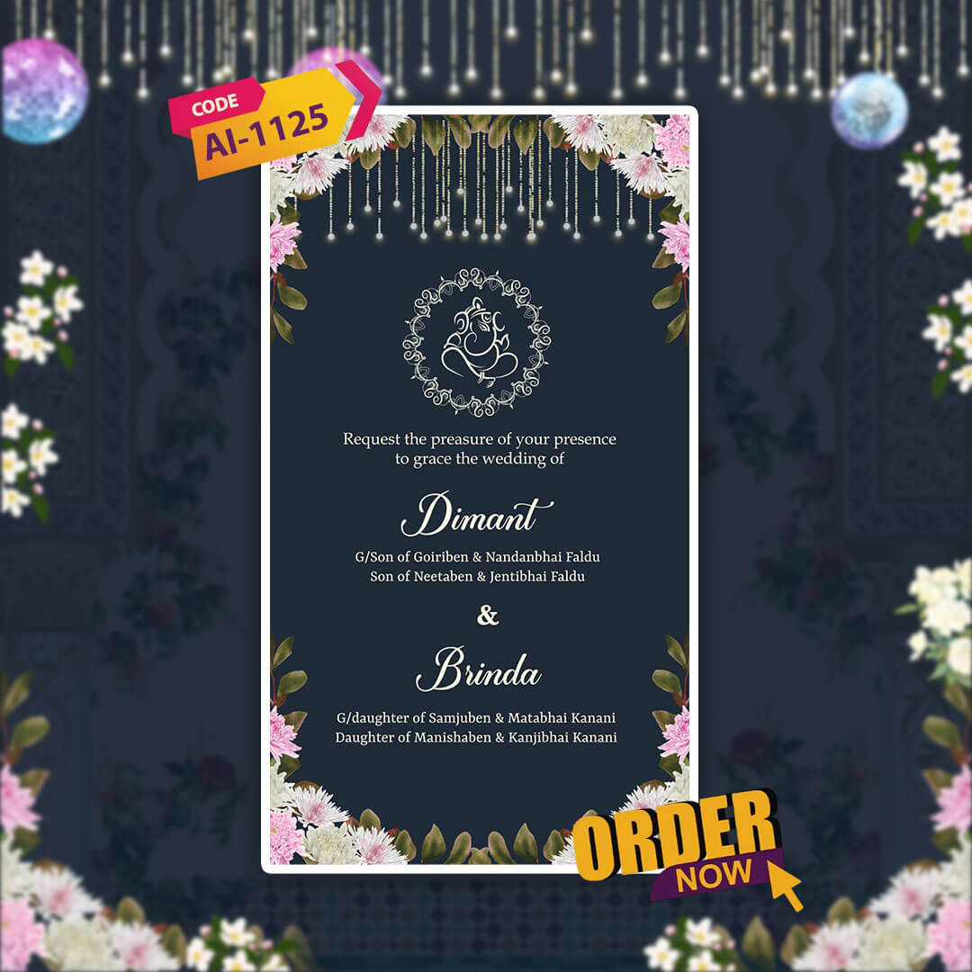 Reception Party Invitation Video | Digital Invitation | AI-1125