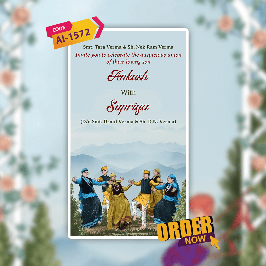 Pahadi Wedding Invitation Video | Digital Wedding Video Invitation | AI-1572