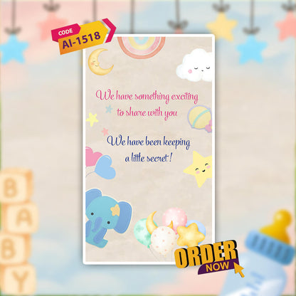 Baby Announcement Invitation Video | Unique |  AI-1518