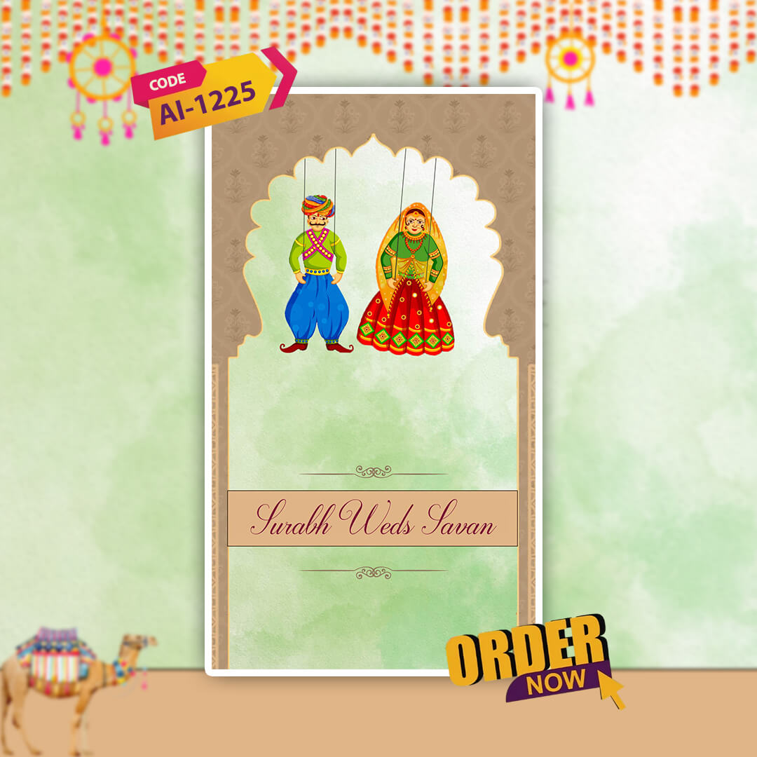 Rajasthani Wedding Invitation Video | Editable | AI-1225