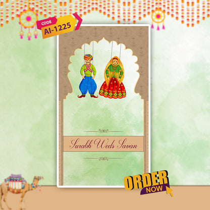 Rajasthani Wedding Invitation Video | Editable | AI-1225