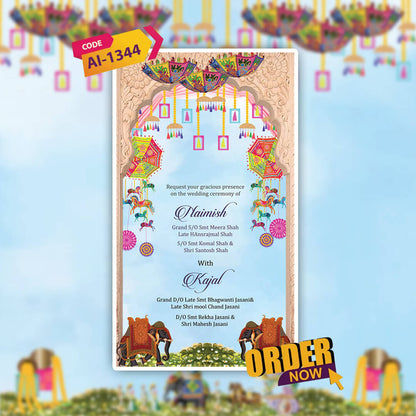 Digital Wedding Invitation Video | Luxury wedding invite | AI-1344